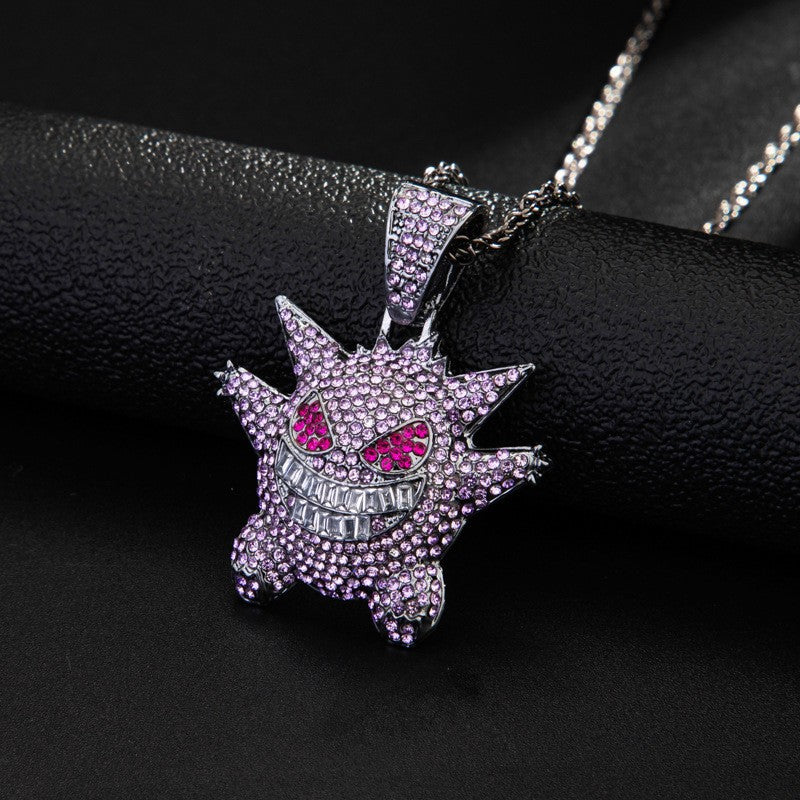 Personalized cartoon cartoon, fairy Geng ghost pendant necklace  Baokemeng diamond necklace jewelry