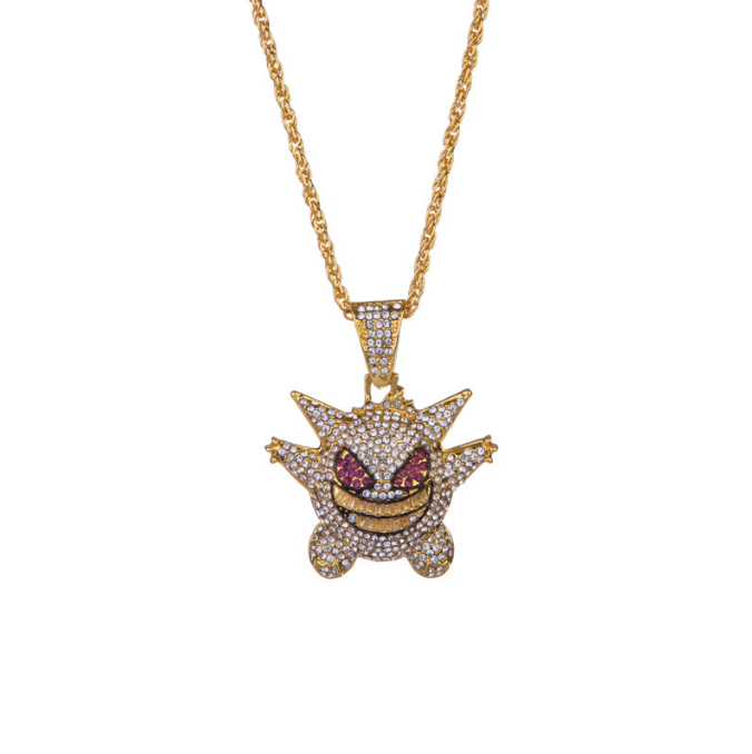 Personalized cartoon cartoon, fairy Geng ghost pendant necklace  Baokemeng diamond necklace jewelry