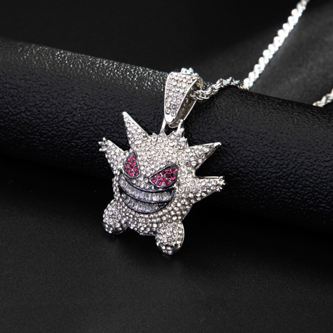 Personalized cartoon cartoon, fairy Geng ghost pendant necklace  Baokemeng diamond necklace jewelry