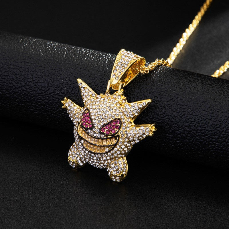 Personalized cartoon cartoon, fairy Geng ghost pendant necklace  Baokemeng diamond necklace jewelry